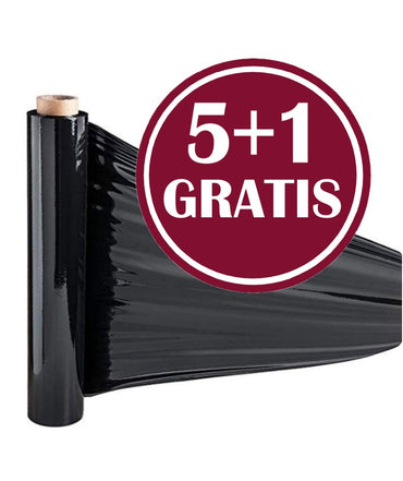 Folie stretch manual negru 23 my, 1,2 kg net