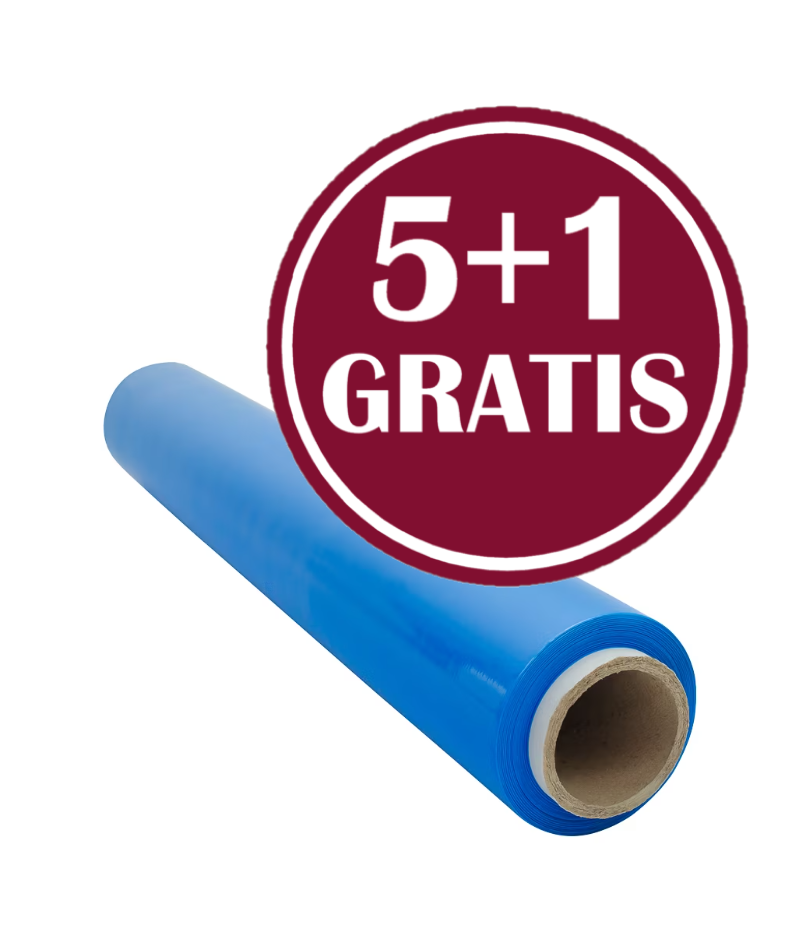 Folie stretch manual albastru 23 my, 1,2 kg