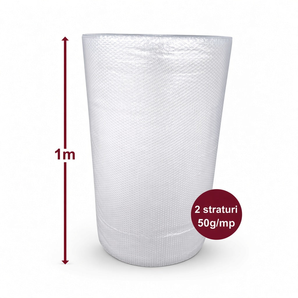 Folie cu bule natur 50 g/mp