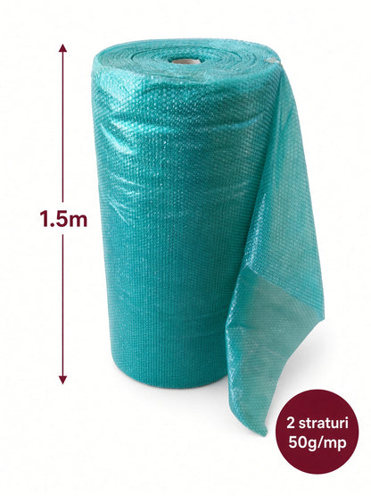 Folie cu bule Ocean Green 1 x 100 m