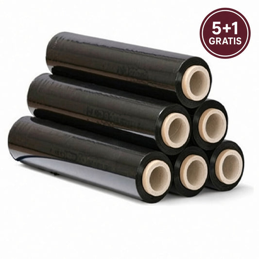 Folie stretch manual negru 23 my, 1,2 kg net