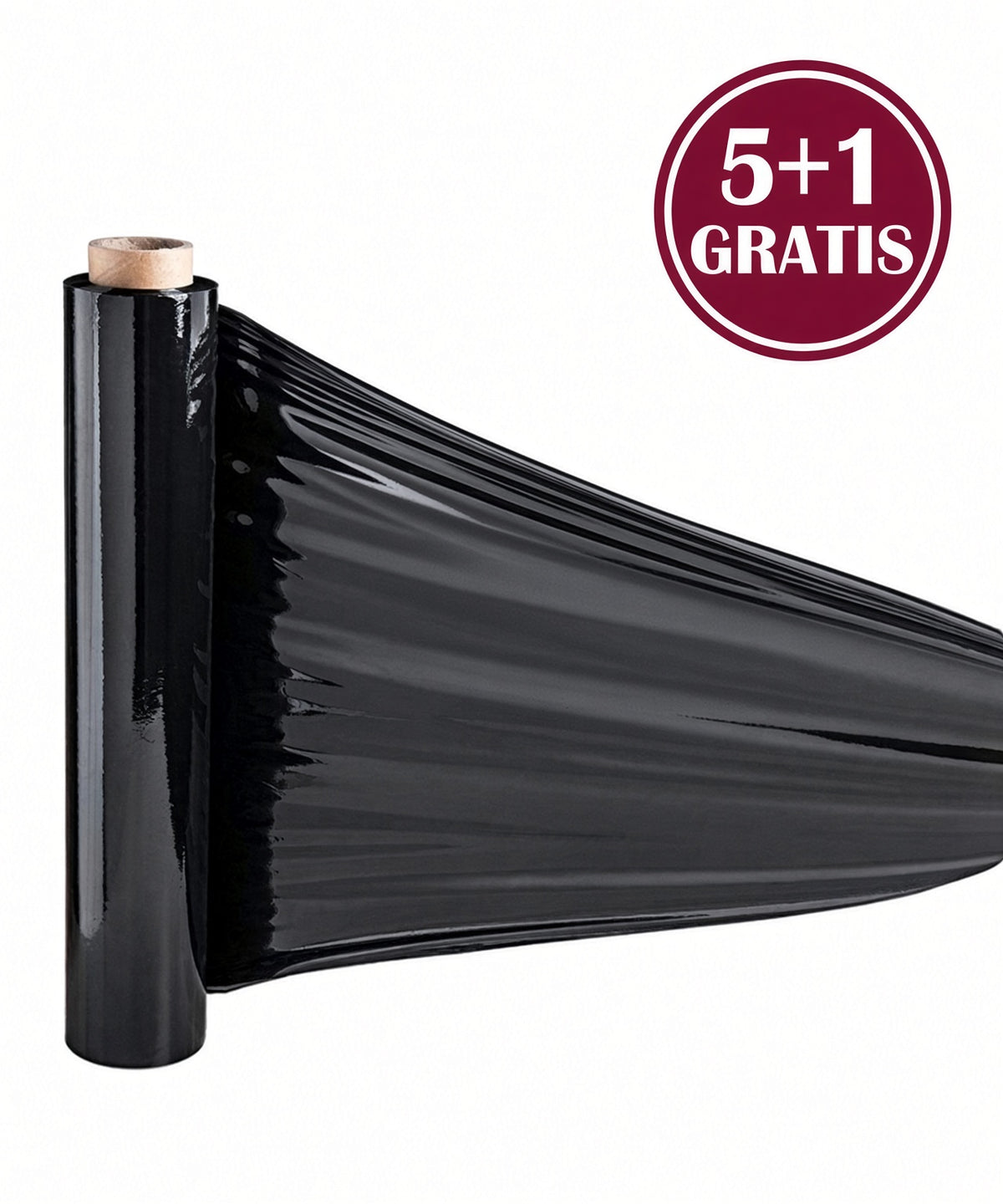 Folie stretch manual negru 23 my, 1,2 kg net
