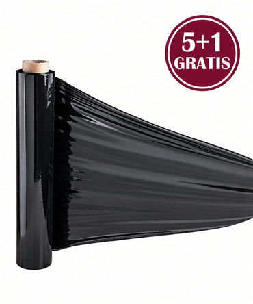 Folie stretch manual negru 23 my, 1,2 kg net