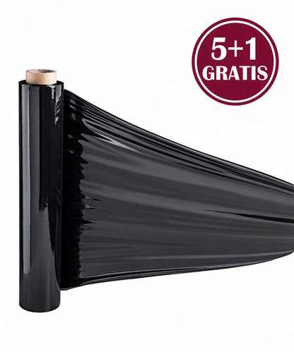 Folie stretch manual negru 23 my, 1,2 kg net