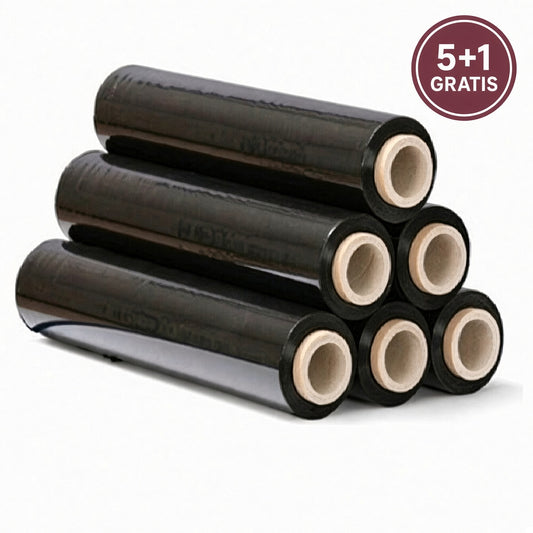 Folie stretch manual negru 23 my, 1,2 kg net